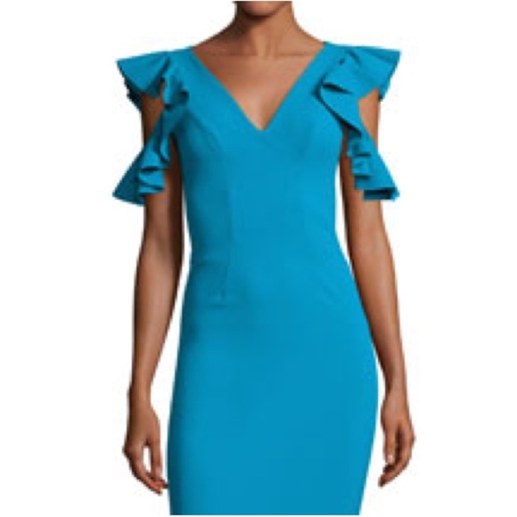 CHIARA BONI V-Neck Knee-Length Dress Size: Small Sz 42 - Picture 6 of 16